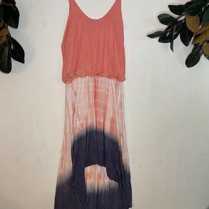 Freeloader Grey & Pink Tie Dye High Low Dress